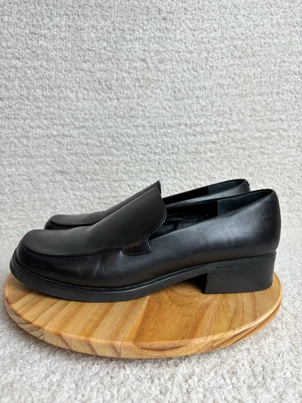 Franco Sarto Flex Shoes Womens 9.5M Bocca Slip On Square Toe Loafers in Black